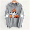 thumbnail image 5 of AGWOLF Halloween Sweatshirts Women Cute Ghost Graphic Pullover Hoodies Stretch Going Out Long Sleeve Sweater Tops Halloween Costumes Gray XL, 5 of 7