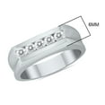 thumbnail image 3 of SZUL 1/2 Carat TW 5 Stone Men's Channel Set Diamond Ring in 10K White Gold  (J-K-L Color, I2-I3 Clarity), 3 of 5