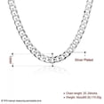 thumbnail image 6 of QQTDFG 925 Sterling Silver 10mm 20/22/24 inch Sideways Chain Necklace Men Jewelry-50cm, 6 of 6
