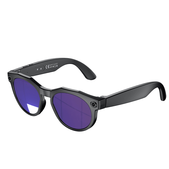 AI Smart Glasses with 8MP Camera, WiFi Transfer, IP66 Water Resistance, Voice Assistant, Photo and Video Recording