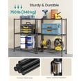 thumbnail image 3 of SONGMICS Storage Shelf, Metal Wire Shelving Unit, Adjustable Shelves, 3 Tier, 11.8 x 23.6 x 30 Inches, Ink Black, 3 of 5