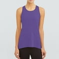 thumbnail image 2 of Racerback Tank Tops for Women Crew Neck Sleeveless Loose Fit Tee Shirts Spring Business Casual Work Shirts Running Sportswear Purple, Size XXL, 2 of 4