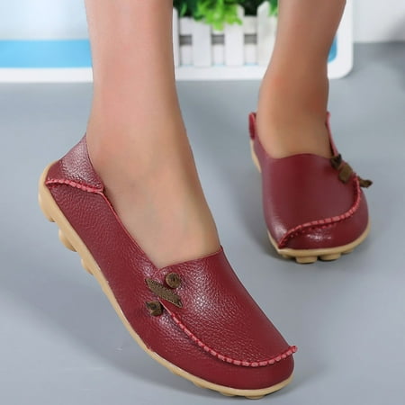 Daznico Womens Loafers Comfort Flats Shoes Womens Breathable Lace Up Shoes Flats Casual Shoes Size 9