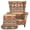 Brown Aztec Geometric Pattern, variant on SEANATIVE Anti-slip Wingback Chair Slipcover 2 Piece Wing Chair Cover Soft Armchair Cover Washable Stain-Resistant Dust-Proof Furniture Protector with Elastic Bottom, Eucalyptus Leaf Green Beige