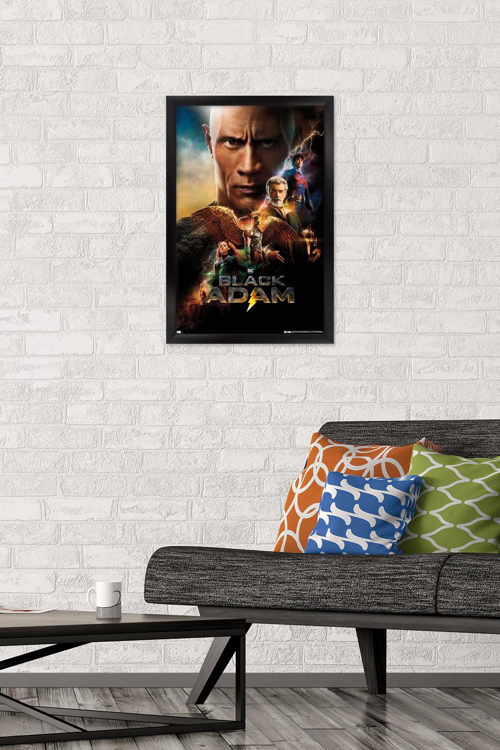 DC Comics Movie Black Adam - Group One Sheet Wall Poster, 14.725" x 22.375" Framed