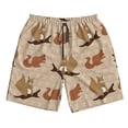 thumbnail image 3 of Uemuo Cartoon Squirrel Pattern Men's Swim Trunks Hawaiian Beach Bathing Suit Swimsuits Beach Quick-Dry Shorts with Pockets-3X-Large, 3 of 9