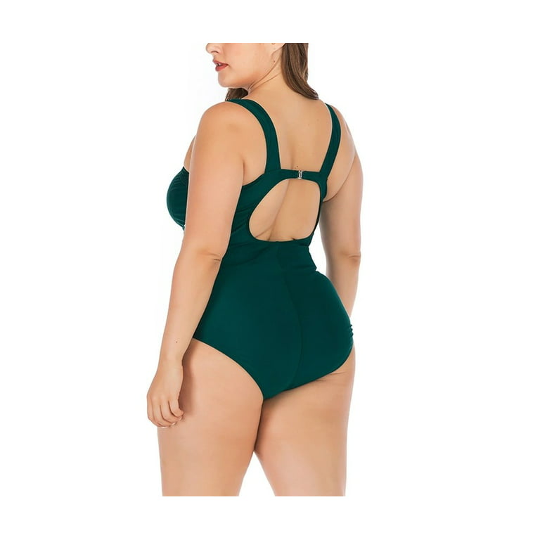Upopby Tummy Control One Piece Bathing Suit for Women Ruffles Maternity  Swimwear for Plus Size One Shoulder Swimsuits for Women One Piece Green  Leaves M at  Women's Clothing store