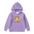 thumbnail image 5 of Shadoumai Cow Hoodie For Girls Printed Pattern Long Sleeve Hoodie Pullover Tops with Pocket Lightweight Pullover Hoodie Children Fall Winter Little Girls Clothes, 5 of 5