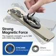 thumbnail image 2 of SYNCWIRE Upgraded Magnetic Phone Ring Holder for MagSafe, Magnetic Cell Phone Grip Stand Finger Ring Kickstand Two-Sided Magnetic Compatible with iPhone 16 Pro Max 15 14 13 12 MagSafe Accessories, 2 of 4