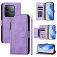 thumbnail image 1 of Flip Case for Realme GT 6 5G/GT 6T 5G Protection Soft PU Leather Zipper Wallet Cover with Card Holder Compatible with Realme GT 6 5G/GT 6T 5, 1 of 5