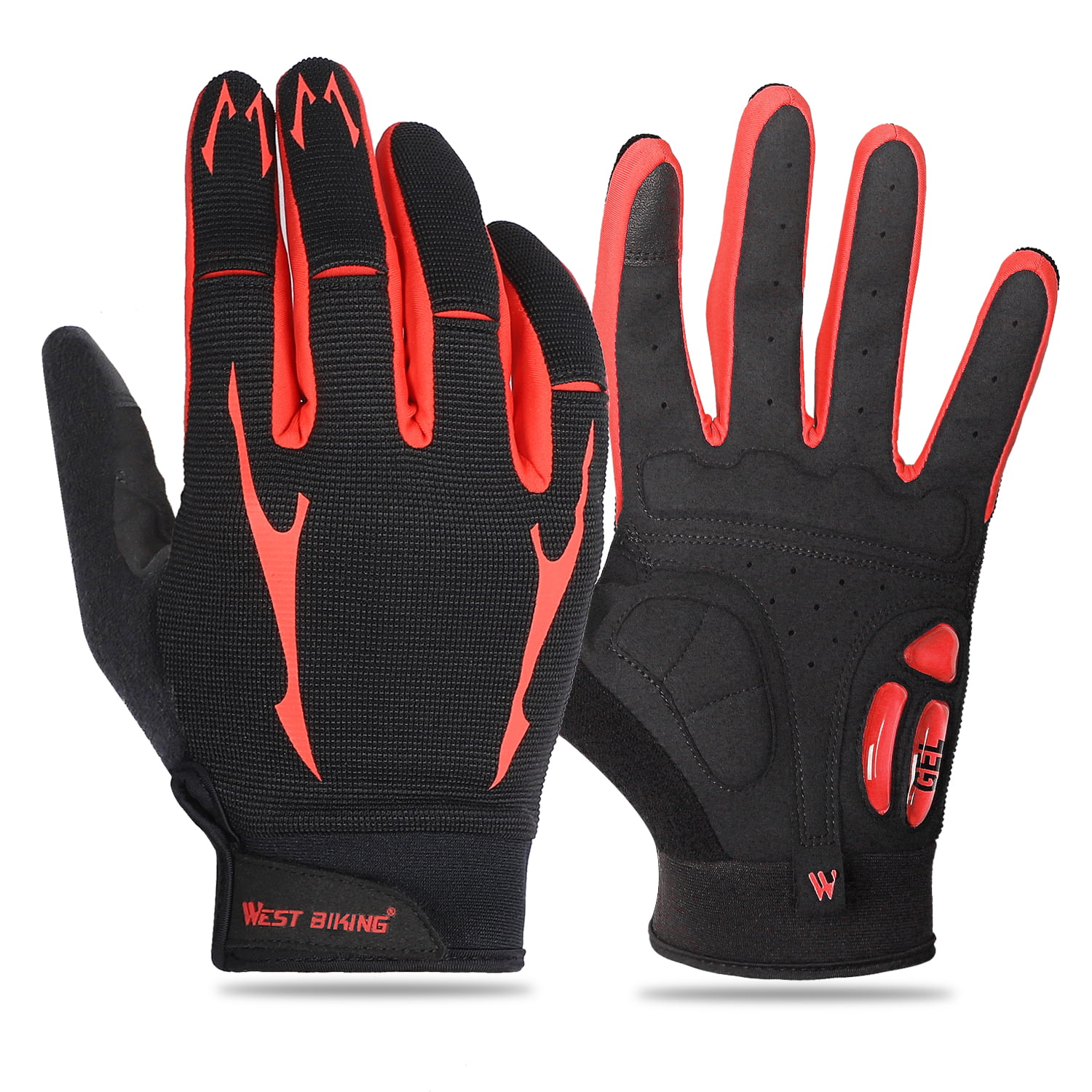 Details about   Mountain Bike Gloves Full Finger Touch Screen Anti-skid Cycling Sports Mittens 