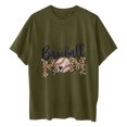 thumbnail image 4 of Tops de manga corta con hombros caídos informales de verano para mujer, camisetas divertidas con cuello redondo y estampado de béisbol OAVQHLG3B Store  lin121212, 4 of 5