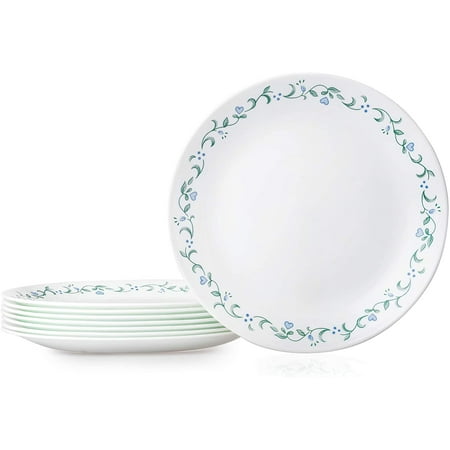 Corelle Livingware Country Cottage 10-1/4” Dinner Plate Vitrelle Glass (Set of 8)