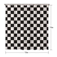 thumbnail image 5 of Black and White Checkered Pattern Shower Curtain 72"x72" ,Bathroom Decorative Shower Curtains Set with 12 Hooks,Modern Waterproof Washable Shower Curtain, 5 of 6