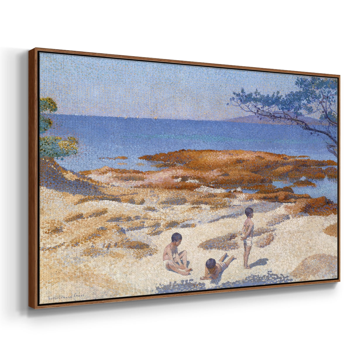 Vintage Landscape-CXXII By Wexford Home Framed in Walnut Wood Gallery Wrapped Canvas 17 in. x 25 in.