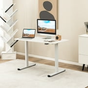Vicamelia Height Adjustable Standing Desk, Study Table Workstation W/Splice Board for Home Office, Black