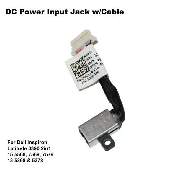 Dell DC Input Power Jack Cable PF8JG for Inspiron 13 5368/5378 & 15 5568/7569/7579