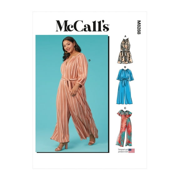 McCalls Sewing Pattern 8288 Jumpsuits B5 (8-10-12-14-16)