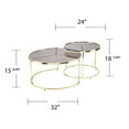 thumbnail image 3 of Anwick Contemporary 2pc Nesting Cocktail Table Set, 3 of 9