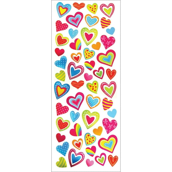 MultiCraft Foil Stickers-Heart Medley