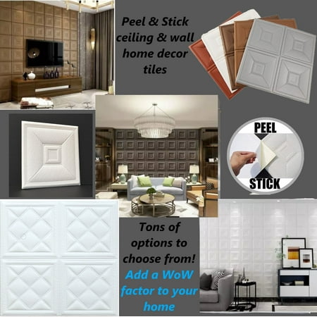 3D Wallpaper Foam Ceiling Wall Tiles Peel & Stick Home Decorative Tiles (Best Wallpaper For Bathroom Walls)