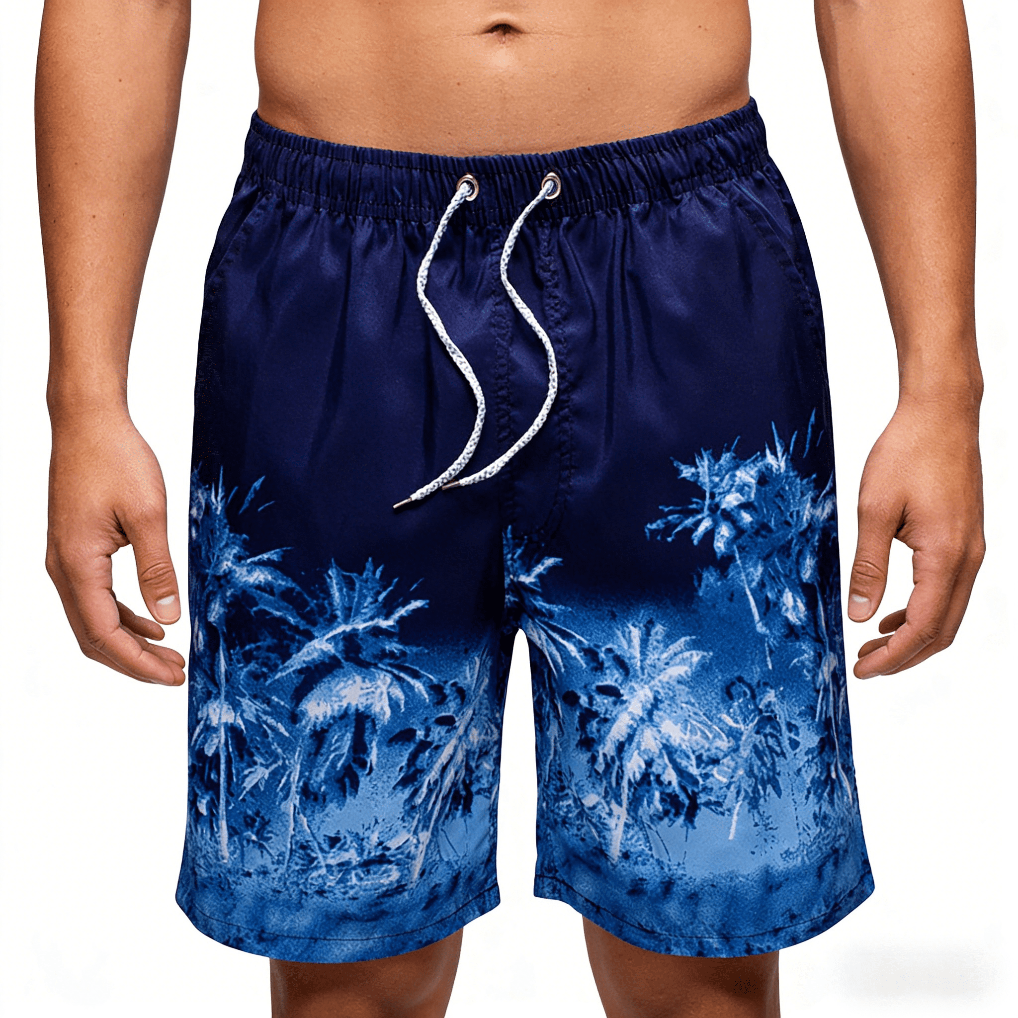 Miqool Mens Swim Trunks Holiday Hawaiian Floral Beach Shorts Quick