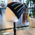 thumbnail image 4 of Cheers.US Winter Hat Ethnic Style Non-allergenic Knitting Wool Hand-Braided Women Wig Hat for Party Costume Accessory, 4 of 6