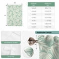 thumbnail image 6 of Green Leaves Balloon Curtains for Windows, Bedroom Curtains 54 Inch Length, Summer Tropical Plants Botanical Silhouettes Tie Up Curtains Panels Thermal Insulated Bathroom Curtains Window 42"x54", 6 of 8