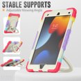 thumbnail image 5 of Case for iPad 9th 8th 7th Gen 10.2 inch 2021 2020 2019, 360 Rotating Stand Handle Pencil Holder Shoulder Strap Heavy Duty Shockproof Cover, Rainbow Red, 5 of 7