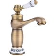 thumbnail image 1 of Basin Mixer Tap Bathroom Sink Faucet Ceramic Antique Blue White Porcelain Bathroom Sink Faucet Long Neck Single Handle Kitchen Sink Mixer Tap Cold/hot, 1 of 4