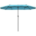 thumbnail image 3 of Patiojoy Parasol de Patio Double Face de 15 Pi, Parasol de Marché Extra-Grand pour l'Extérieur, Turquoise, 3 of 7