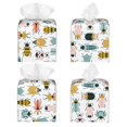 thumbnail image 2 of Balery Colorful Insects Porta Pañuelos de Cuero con Estampado – Funda Moderna Cuadrada para Caja de Pañuelos, Dispensador 5x5x5'', 2 of 7
