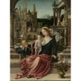 thumbnail image 3 of Gossaert, Jan 15x18 Black Modern Framed Museum Art Print Titled - The Holy Family, 3 of 5