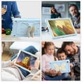 thumbnail image 3 of FJLBDE Case for Samsung Galaxy Tab A7 Lite 2021 8.7 inch SM-T220/T225/T227 with Butterfly Stand, Shockproof Protective Tablet Cover with Shoulder Strap for Kids Girls, Beige Blue, 3 of 7