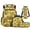 Sunflower Cow, variant on KUIFORTI Blue Tractor Boys Backpack Set 4Pcs, Cool School Bag with Lunch Box Pencil Pouch Water Bottle Sleeve for Elementary Primary Middle School Kids