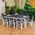 thumbnail image 2 of Afuera Living 8-Seat Patio Dining Table and Armchair Set in Gray / Slate, 2 of 20