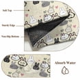 thumbnail image 6 of 3'x5' Rug for Living Room Bedroom, Easter Rabbit Washable Area Rugs Non-Slip Carpet Mats, Cartoon Cute Bunny Sketch on Yellow Indoor Low Pile Area Rug Runner for Kitchen, Mudroom, 6 of 8