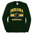 thumbnail image 2 of Wild Bobby City of Indiana IND Basketball Fantasy Fan Sports Mens Long Sleeve Shirt, Forest Green, XX-Large, 2 of 5