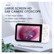 Ear Camera with 5.0 Inch Digital Otoscope 1080P HD LCD Screen Safety Visual Ear Cleaning Camera with 6 LED Ear Spoon ,Various Applicable