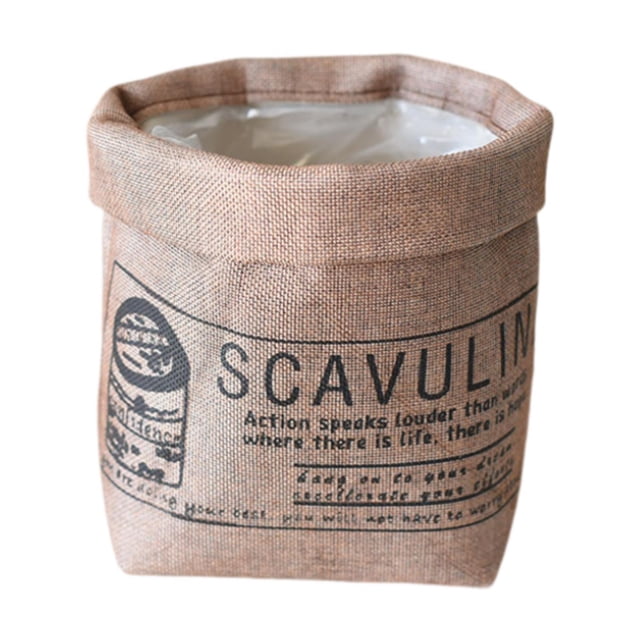 Maceta de tela para plantas, contenedor para macetas, balcón, bolsa para plantas no tejida, bolsa para de plantas Marrón