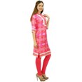 thumbnail image 3 of Phagun Womens Knee Length Tunics Cotton Pink Kurti 3/4 Sleevess Casual Kurta-10, 3 of 9