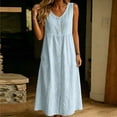 thumbnail image 2 of Sentmoon Plus Size Beach Dress A Line Dress 2026 Solid Color Ruffle Regular Fit Spaghetti Strap Summer Dresses for Women for Gym Workout S-3XL, 2 of 7