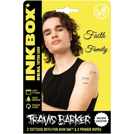 Inkbox Temporary Tattoos, Faith Family, 2 Pack