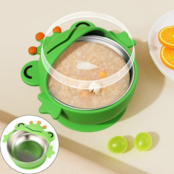 Clearance Tableware under $6 Baby Bowls With Suction 300ml Stainless Kids Bowls With Silicone Cute Toddler Suction Bowls Removable Infants Food Feeding Bowls For Babies Toddlers Boys Girls