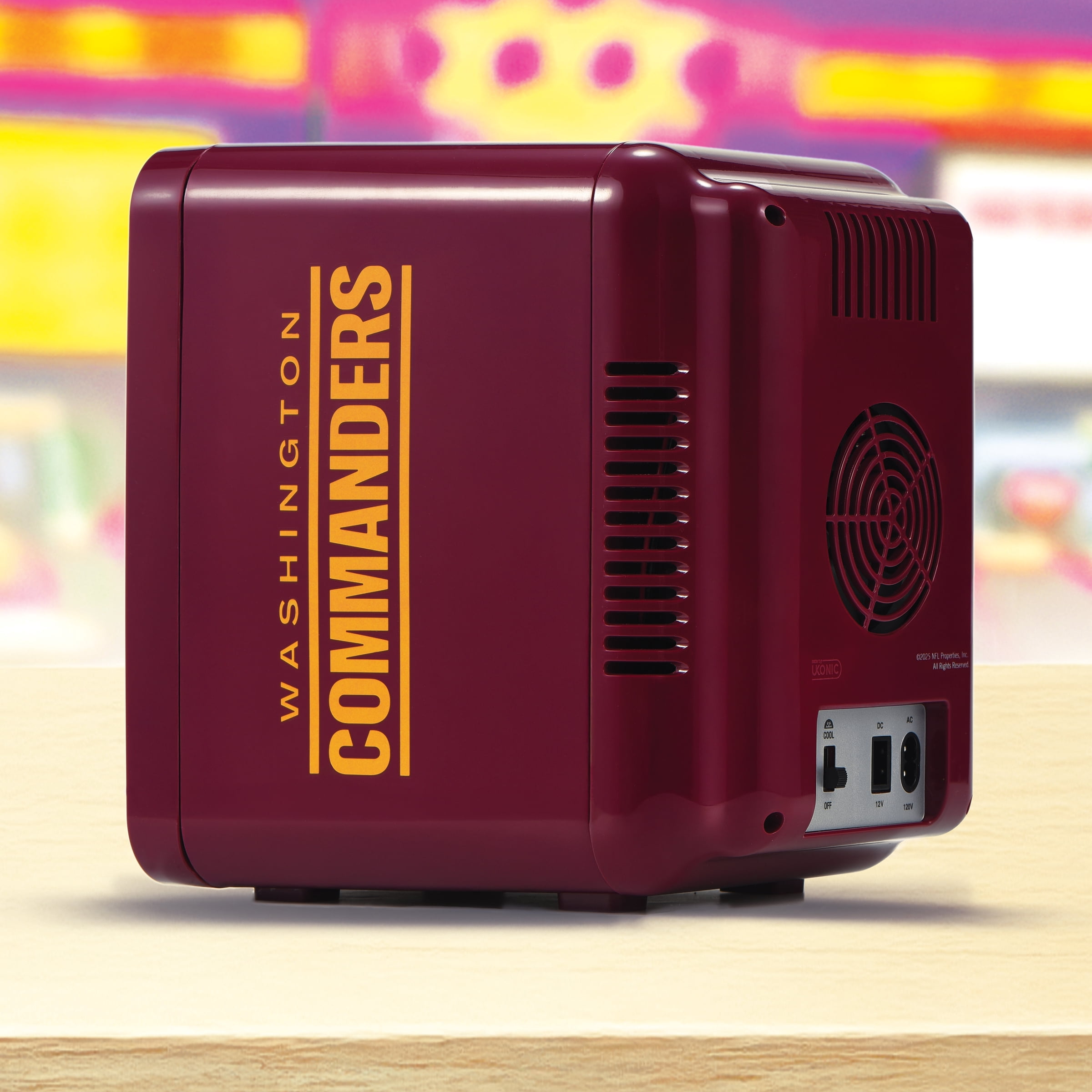 NFL Washington Commanders Mini Fridge, Burgundy, 4L, 6 Cans