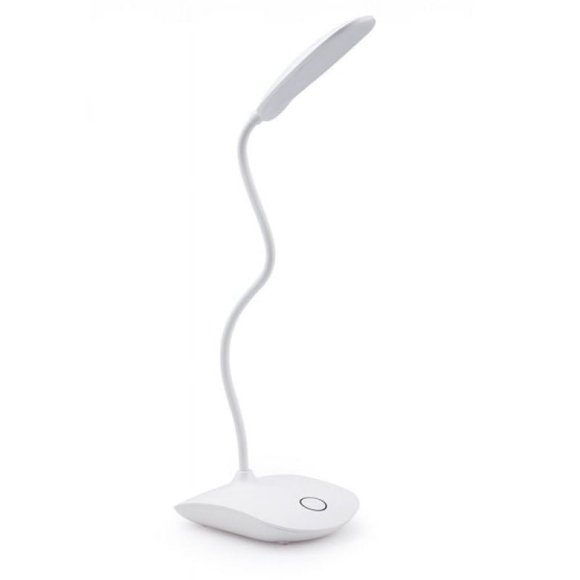 Adjustable Brightness & Direction for Ultimate Comfort Rotating Dimmable LED Desk Lamp, White