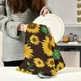 thumbnail image 6 of GZHJMY Sunflower Kitchen Dish Towel Set of 1, Super Absorbent Soft Drying Cloth Tea Bar Towels, 28"x 18", 6 of 7