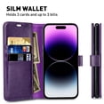 thumbnail image 2 of MONASAY iPhone 14 Pro 5G Case,iPhone 14 Pro Pro Wallet Case, [Glass Screen Protector] Flip Folio Leather Cell Phone Cover with Credit Card Holder for Apple iPhone 14 Pro, 2 of 9