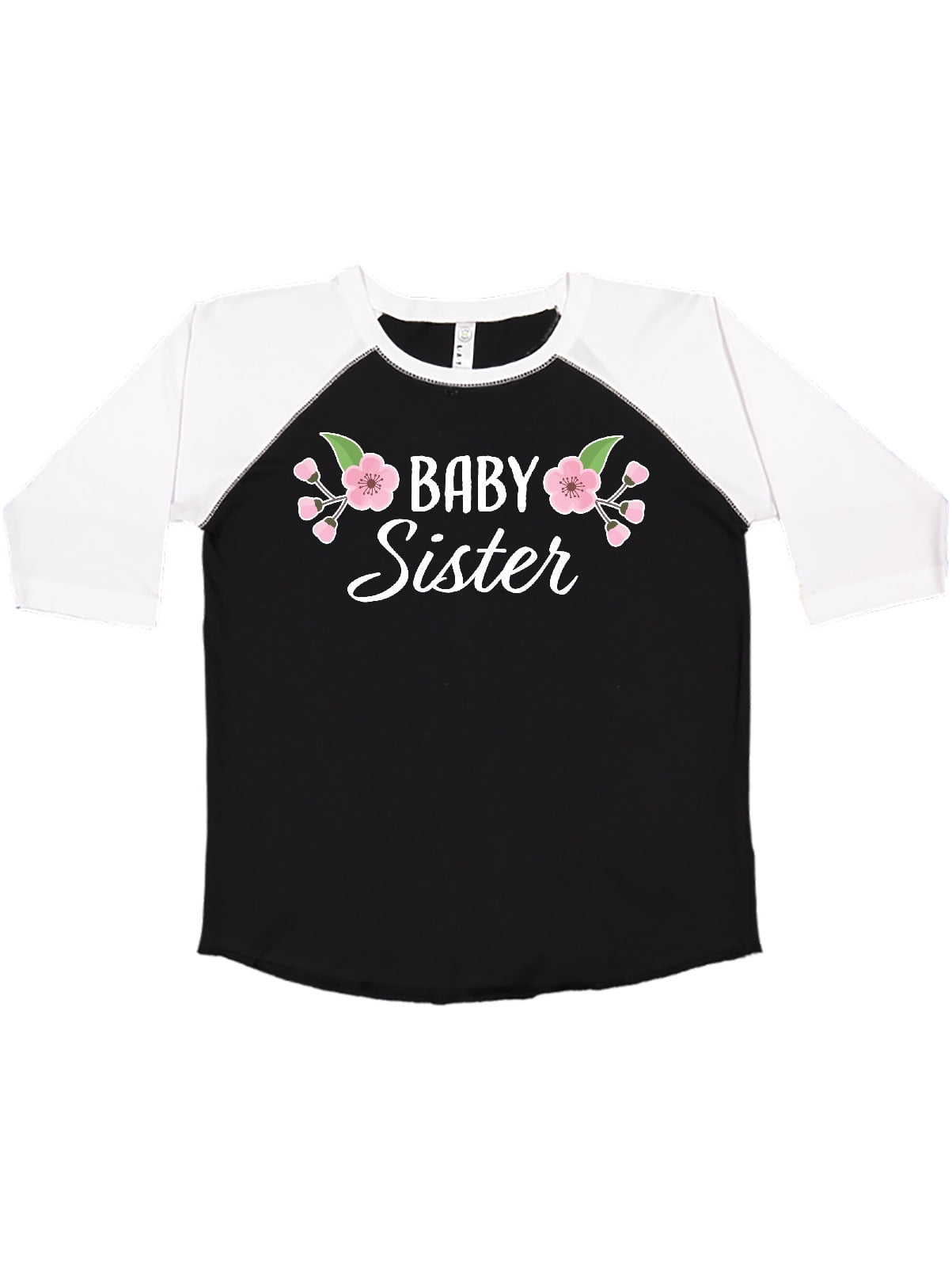Baby Sister with Pink Flowers Youth T 