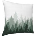 thumbnail image 2 of Overlapping Green Trees Thick Leaves Pillowcases Natural Forest Landscape Art Design Pillow Case Decorative Throw Pillow Cover for Home Sofa Office 18x18inch, 2 of 6